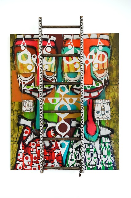 Phil Frost, ‘Two Bust of Liminal Experience’, 2007, Painting, Mixed media on wood, Javier Lopez & Fer Frances