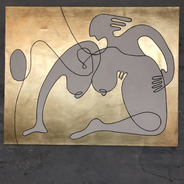Wolfgang Fuerst, ‘FLOEGE_KLIMT 01’, 2020, Painting, Acrylic colours on filled and gold plated canvas, the gallery STEINER