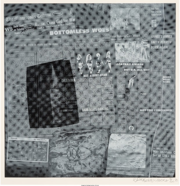 Robert Rauschenberg, ‘Surface Series from Currents, Bottomless Woes’, 1970, Heritage Auctions