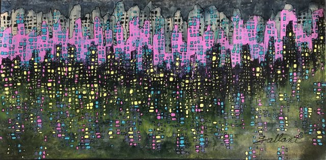 Gerald Gallant, ‘Ville Lumiere’, 2018, Painting, Acrylic on Canvas, Galleria Dante