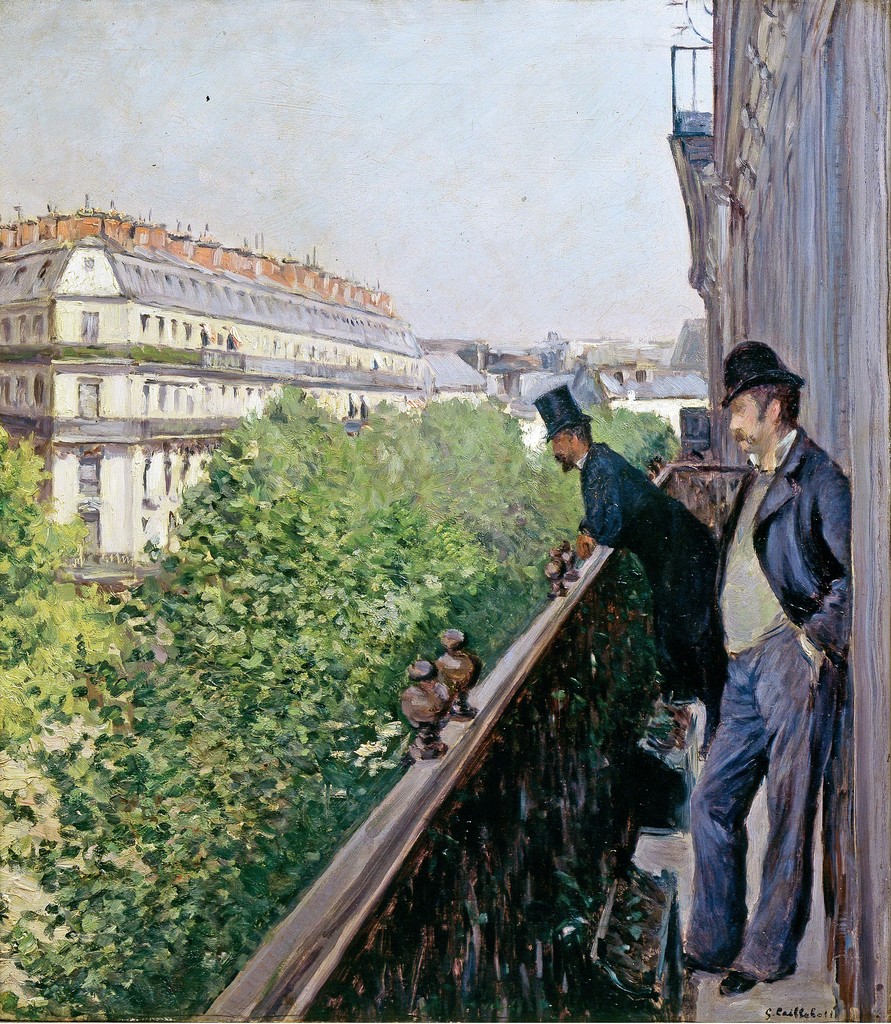 Gustave Caillebotte Balcony, Boulevard Haussmann (1880