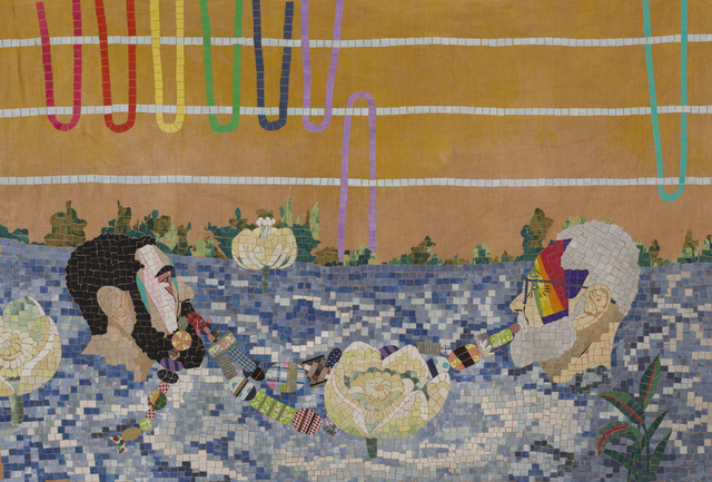 Chiachio & Giannone, ‘CUIR II’, 2021, Textile Arts, Textile mosaic on canvas, Isabel Croxatto Galería