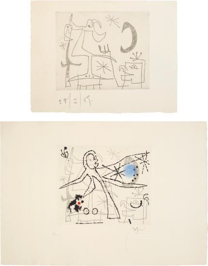 Joan Miró, ‘L'oiseau Dresse: Two Impressions’, 1960, Galerie Maximillian