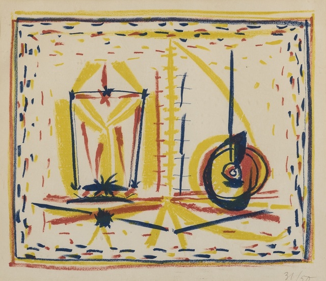Pablo Picasso, ‘Compostion au verre et a la pomme (Mourlot 33)’, 1946, Forum Auctions