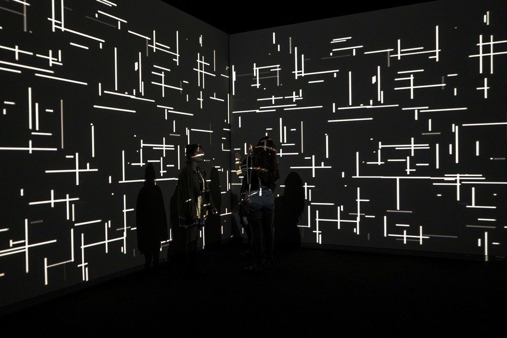 Magdalena Fernández, 2iPM009, 2009. Video installation with sound. Installation view at Phoenix Art Museum, 2017. Courtesy of the artist and Sicardi Gallery. Magdalena Fernández, 2iPM009, 2009. Video installation with sound. Installation view at Phoenix Art Museum, 2017. Courtesy of the artist and Sicardi Gallery.