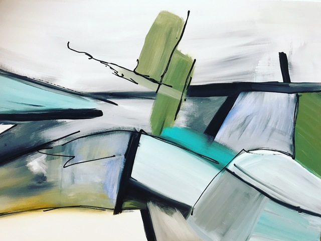 Tiny de Bruin, ‘Flevolandschap’, 2021, Painting, Acrylic, Tiny's Galerie