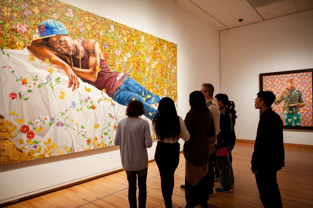 Installation view of Kehinde Wiley: A New Republic at the Seattle Art Museum. © Seattle Art Museum, Photo: Elizabeth Crook. Installation view of Kehinde Wiley: A New Republic at the Seattle Art Museum. © Seattle Art Museum, Photo: Elizabeth Crook.
