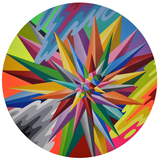 Okuda San Miguel, ‘Kisses Between Stars And Clouds’, 2019, Corey Helford Gallery