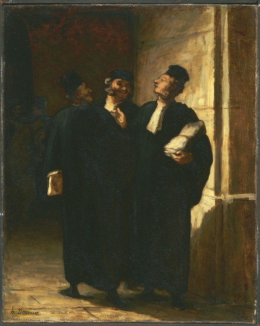 Honoré Daumier, ‘Three Lawyers’, Between 1855 and 1857, Phillips Collection