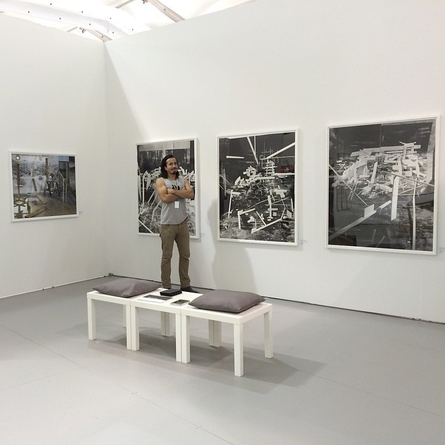 Rodrigo Valenzuela at Upfor's UNTITLED. Miami Beach booth. Rodrigo Valenzuela at Upfor's UNTITLED. Miami Beach booth.