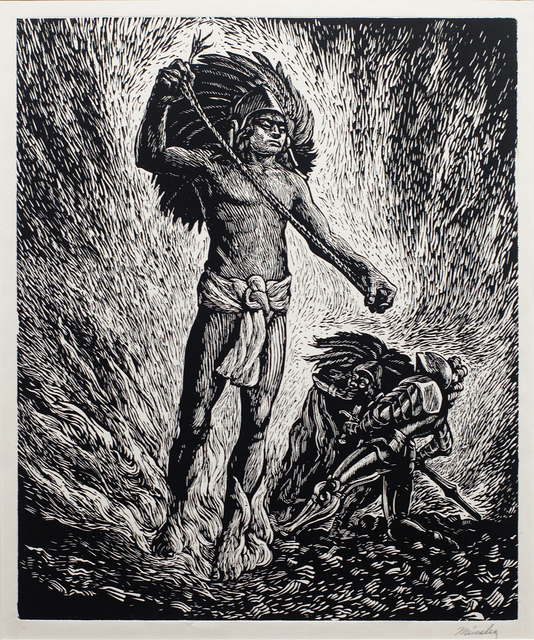 Leopoldo Mendez, ‘Cuauhtémoc’, ca. 1950, Hecho a Mano