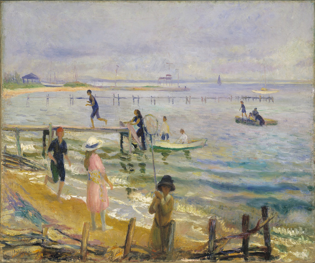 William James Glackens, ‘Jetties at Bellport’, ca. 1916, Painting, Oil on canvas, Parrish Art Museum