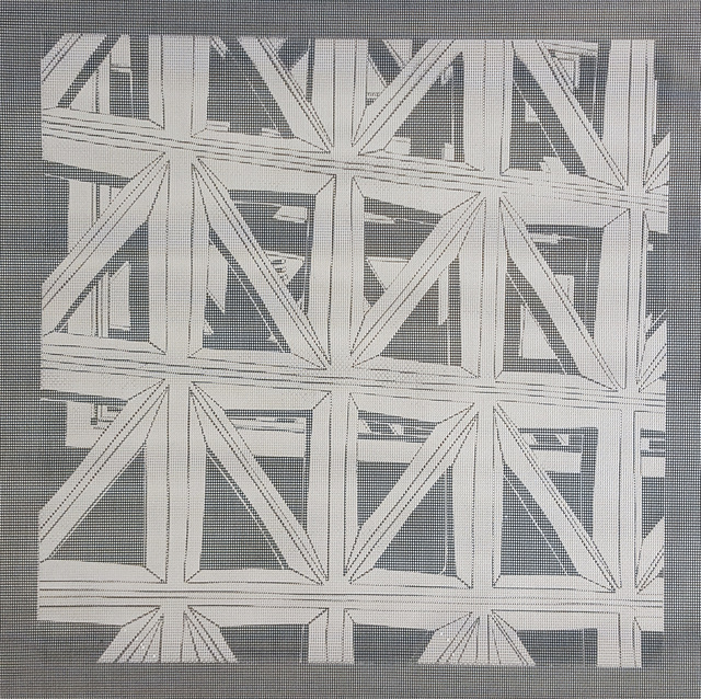 Elizabeth Ferrill, ‘Illusion #12’, 2018, Print, Rubylith screen print on wire mesh, Michael Warren Contemporary