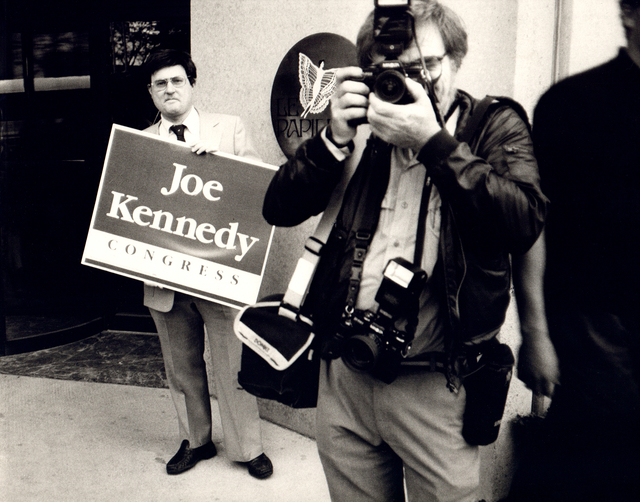 Andy Warhol, ‘Andy Warhol, Photograph of Richard Weisman at Joe Kennedy Rally, 1986’, 1986, Hedges Projects