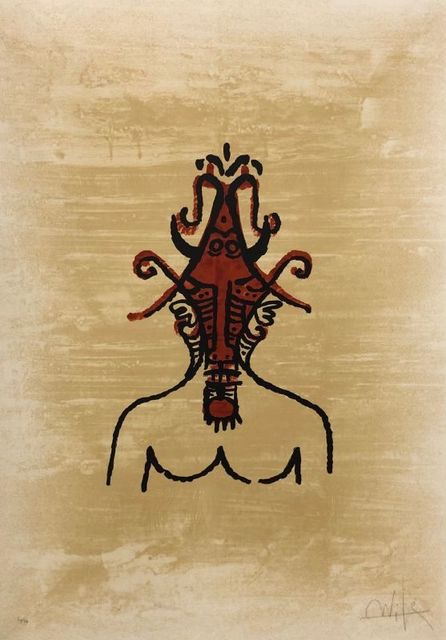 Wifredo Lam, ‘ "El ultimo viaje del buque fantasma" ’, 1976, Print, Lithograph, Le Coin des Arts