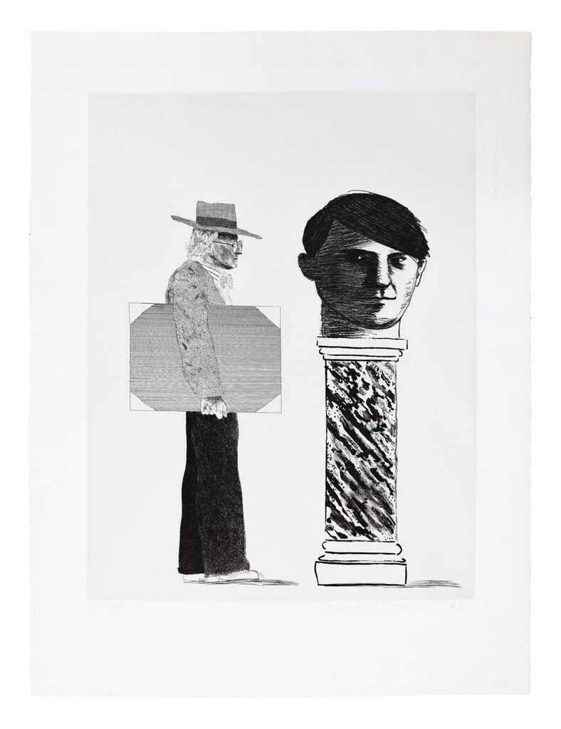 David Hockney - The Student, from Homage to Picasso