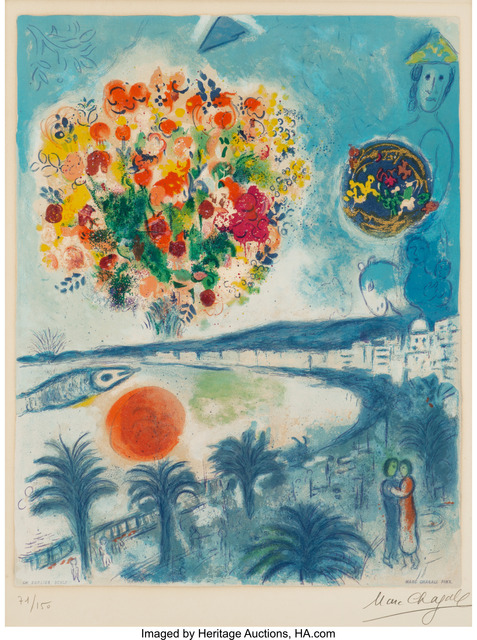 Marc Chagall, ‘Sunset, from Nice and the Côte D'Azur’, 1967, Heritage Auctions