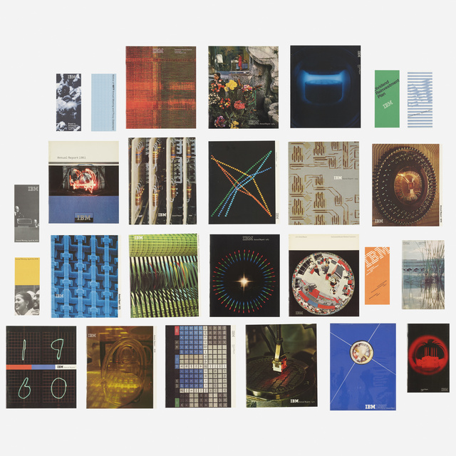 Paul Rand | Collection of twenty-six IBM annual reports | Artsy