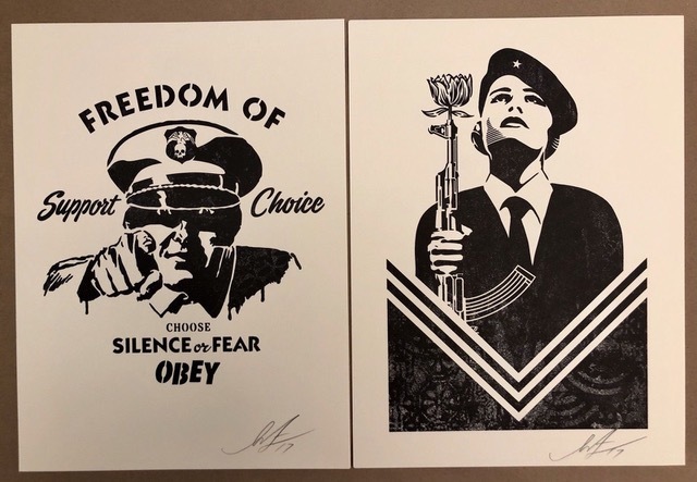Shepard Fairey, ‘Obey damaged freedom to obey letterpress signed’, 2017, Rudolf Budja Gallery