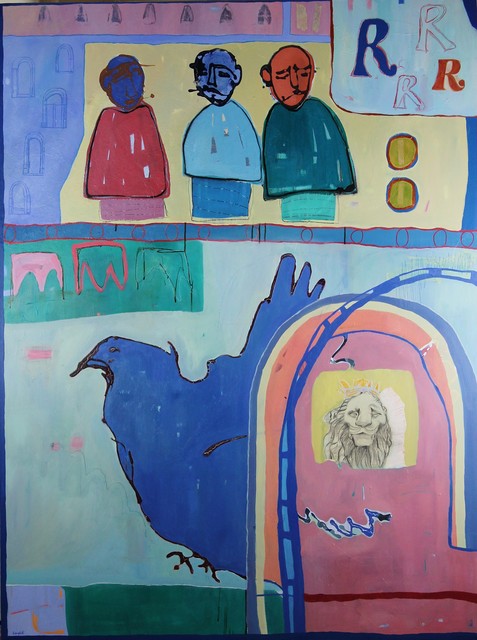 Alice Campbell, ‘Santa Reparata Death part I’, Painting, Mixed media on board, Castlegate House Gallery