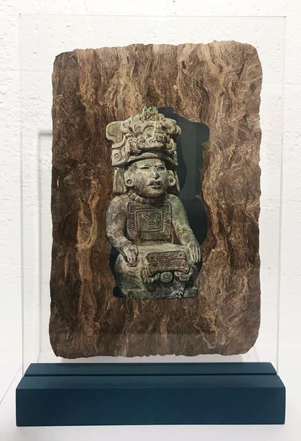 Jorge Rosano Gamboa, ‘Escultura_10’, 2018, Sculpture, Collage with amate paper on acrylic over wooden base, Proyecto H Contemporáneo