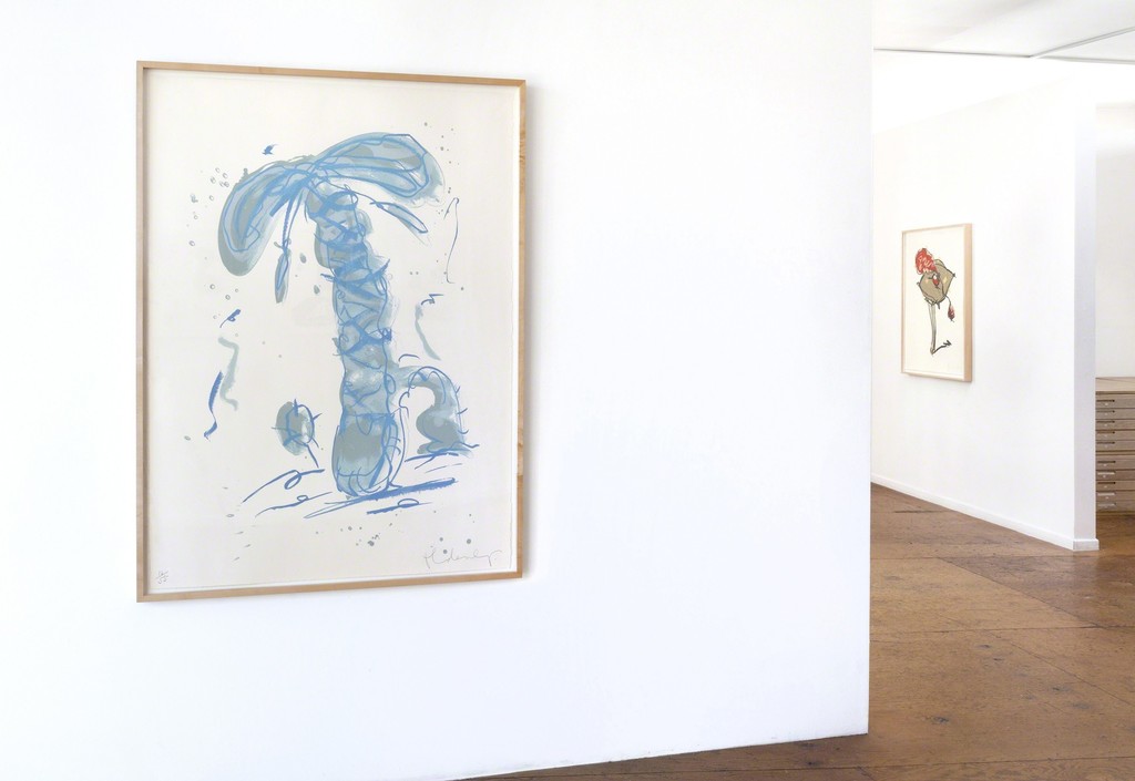 Claes Oldenburg, Sneaker Lace in Landscape - Blue (1991), Perfume Atomizer, On A Pillow On A Chair Leg (1997) Claes Oldenburg, Sneaker Lace in Landscape - Blue (1991), Perfume Atomizer, On A Pillow On A Chair Leg (1997)