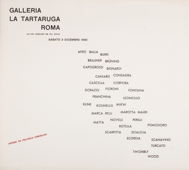 Various Artists, ‘Group exhibition- Opere di piccolo formato’, 1960, Finarte