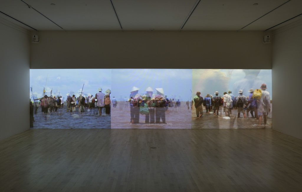 Installation photo of Dinh Q. Lê: True Journey Is Return. Photo by Benjamin Blackwell. On view at San Jose Museum of Art, September 14, 2018-April 7, 2019. Installation photo of Dinh Q. Lê: True Journey Is Return. Photo by Benjamin Blackwell. On view at San Jose Museum of Art, September 14, 2018-April 7, 2019.