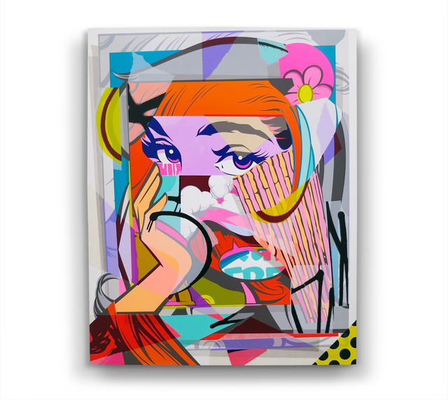 POSE, ‘Mirror (HPM) ’, 2016, Painting, Spray Paint, Acrylic, Paper on Claybord Panel, BEYOND THE STREETS