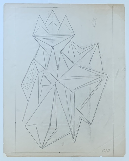 Emil Bisttram, ‘Untitled’, ca. 1930, Drawing, Collage or other Work on Paper, Pencil on paper, Kwiat Art
