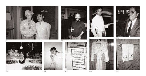 Nine works: (i) Andy Warhol and Bellboy; (ii) Restaurant Table; (iii) Joe d'Urso; (iv) Bellboy; (v) "Suggestion Please" Sign; (vi) Waiter; (vii) Bathrobe; (viii) Jeffrey Deitch; (ix) Hotel Bath Towels