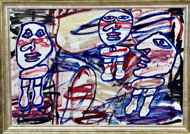 Jean Dubuffet, ‘Le rendez-vous’, 1982, Painting, Acrylic and collage on paper mounted on canvas, Rosenfeld Gallery LLC