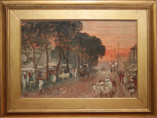 Walter Crane, ‘The Chandni Chowk, Delhi, Evening After the Rain’, 1907, EastCoastArt