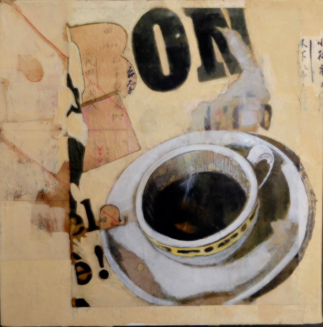 Christina Penrose, ‘Bon Cafe ’, 2018, Painting, Gouach on canvas, InLiquid