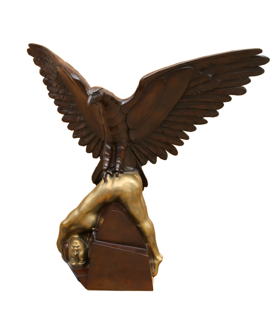 Arturo Di Modica, ‘Hawk with Woman’, 1988, Sculpture, Patinated Bronze Sculpture, RoGallery