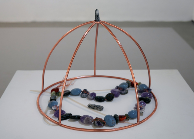 Kuki Jijo, ‘B.M.E (Big Muslim Energy)’, 2019, Sculpture, Precious stones, copper wire, and piping, Contemporary Art Platform Kuwait