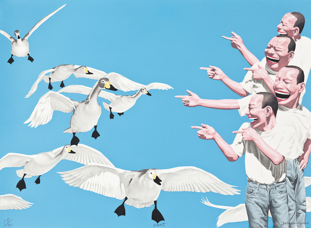 Yue Minjun, ‘Untitled (from The Giants of Contemporary Chinese Art Portfolio)’, 2005, Print, Lithograph, Seoul Auction