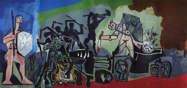 Pablo Picasso, ‘The Enemy Comes for Blood (La Paix Rouge)’, 1954, Print, Offset lithograph, artrepublic