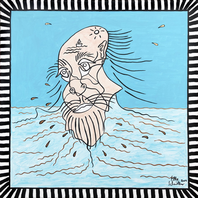 Elke Schmoelzer, ‘God_of_the_Sea_ICONS’, 2019, Painting, Acrylic on Canvas, the gallery STEINER
