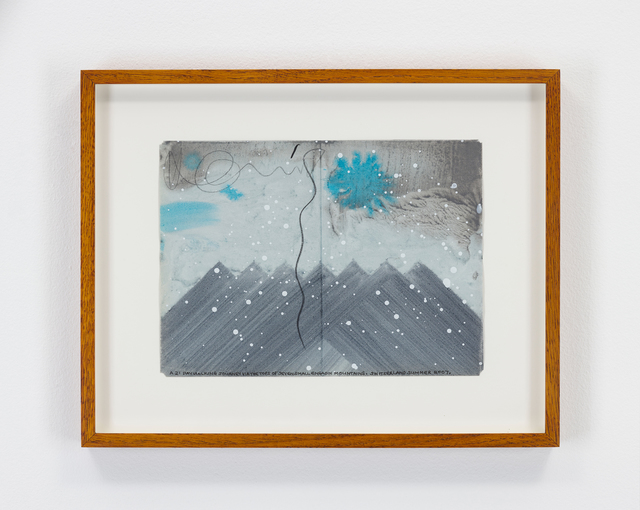 Hamish Fulton, ‘Seven Small Engadin Mountains, Switzerland, 2007’, 2007, Drawing, Collage or other Work on Paper, Paint and text on paper, Parafin