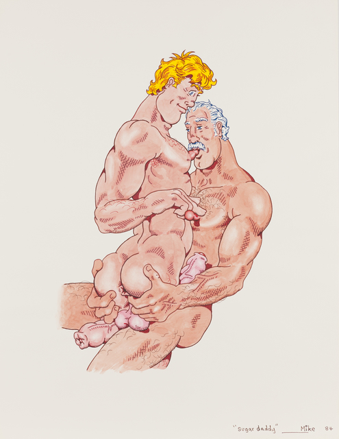 Mike Kuchar, ‘Sugar Daddy’, 1984, Drawing, Collage or other Work on Paper, Felt pen and ink on paper, Childs Gallery