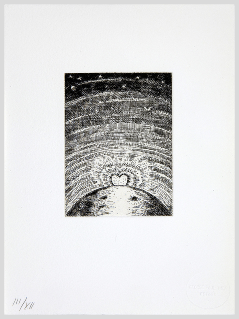 Paul Thek, ‘Untitled (Rising Heart 3rd Version)’, Print, Etching on handmade Twinrocker paper, Alexander and Bonin
