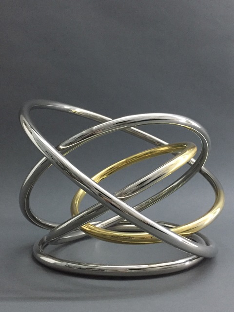 Mark Beattie, ‘Gold in Silver Orb I ’, 2016, Sculpture, Gold and nickel plated copper, After Nyne Contemporary