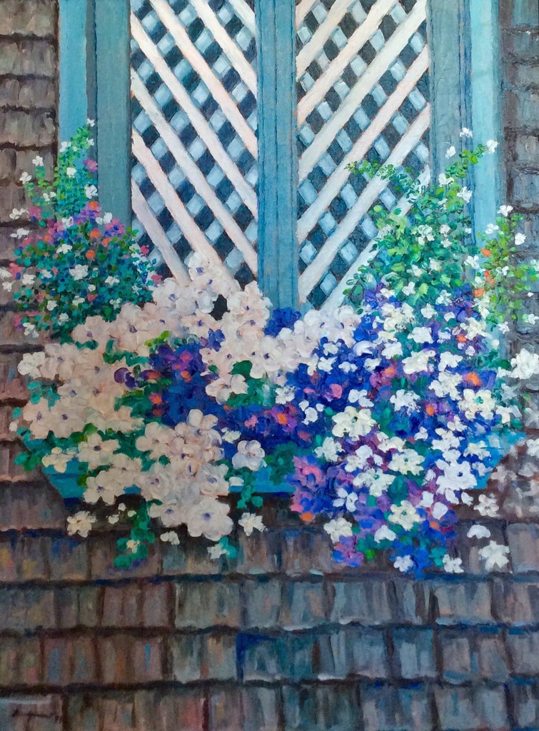 Les Fleurs Sous Ma Fenetre 36"x24" Oil on Canvas 1999 Les Fleurs Sous Ma Fenetre 36"x24" Oil on Canvas 1999