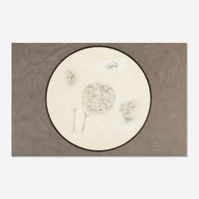 Michelle Stuart, ‘Untitled’, c. 1975, Drawing, Collage or other Work on Paper, Graphite and colored pencil on paper with linear and numerical impressions, Rago/Wright