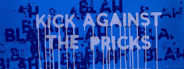 Mel Bochner, ‘Kick Against the Pricks’, 2018, Print, Two colour silkscreen on coated paper, Lougher Contemporary Gallery Auction