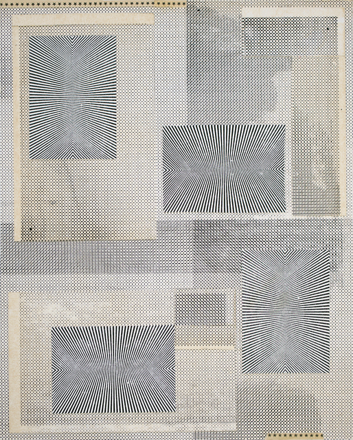 Gwenaël Rattke, ‘Four Corners’, 2018, Drawing, Collage or other Work on Paper, Silkscreen and collage on museum board, Romer Young Gallery