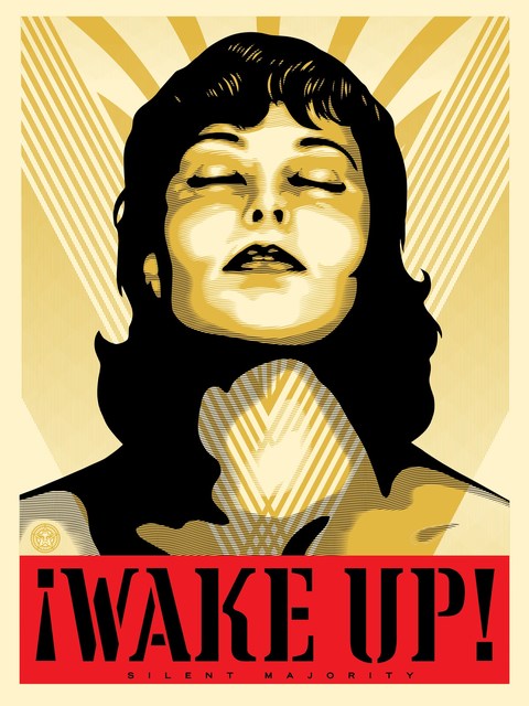 Shepard Fairey (OBEY), ‘Wake Up! (Cream)’, 2017, Rudolf Budja Gallery