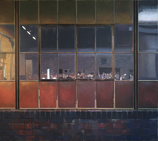 John Moore (b.1941), ‘Night Studio in Frankford’, 2015, Painting, Oil on canvas, Locks Gallery