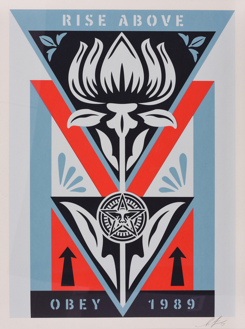 Shepard Fairey, ‘Deco Flower (Blue)’, 2019, Print, Screenprint, Laguna Art Museum Benefit Auction